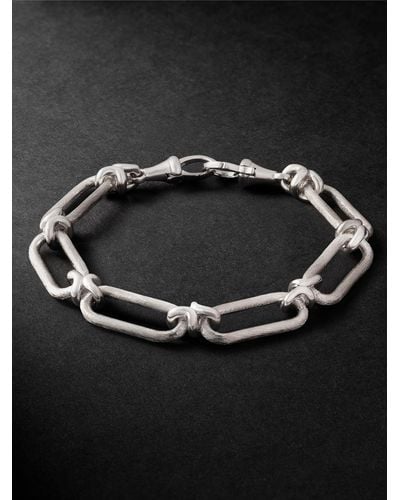 Annoushka Knuckle Heavy Sterling Silver Chain Bracelet - Black