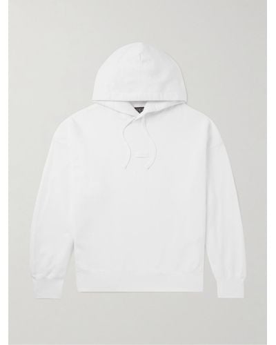 Gucci Logo-appliquéd Cotton-jersey Hoodie - White