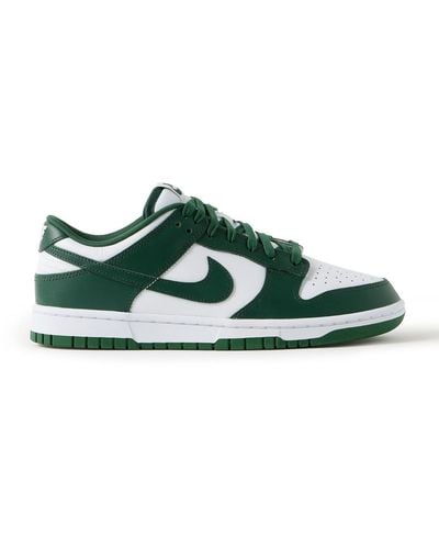 Nike Dunk Low Leather Sneakers - Green