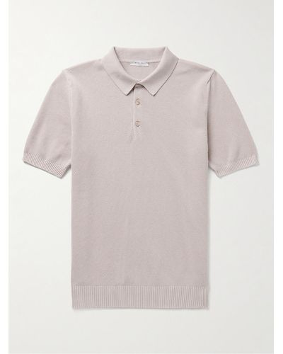 Boglioli Cotton-piqué Polo Shirt - Natural