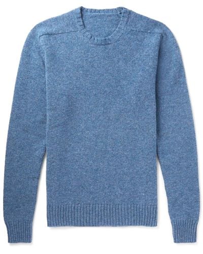 Anderson & Sheppard Mélange Wool Sweater - Blue