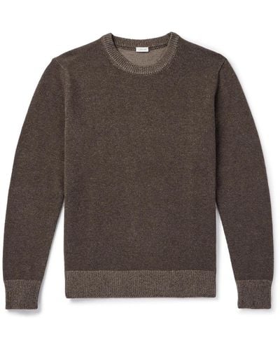 Caruso Ribbed Wool Sweater - Gray