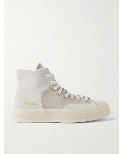 Converse Chuck 70 Marquis Suede And Canvas High-top Trainers - Natural