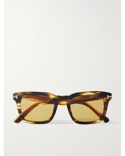 Tom Ford Dax Sonnenbrille mit D-Rahmen aus Azetat in Schildpattoptik - Natur