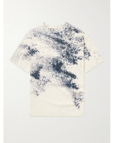 Noma T.D Twist Logo-embroidered Hand-dyed Cotton-jersey T-shirt - White