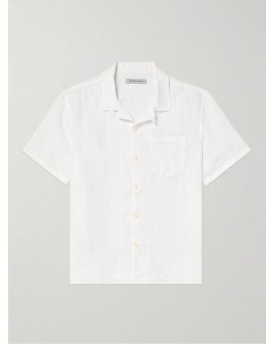 Outerknown Convertible-collar Linen Shirt - White