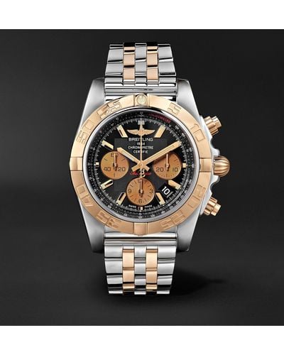 Breitling Chronomat B01 Automatic Chronograph 44mm Stainless Steel And 18-karat Red Gold Watch, Ref. No. Cb0110121b1c1 - Black