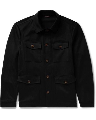Canali Safari Cashmere Jacket - Black