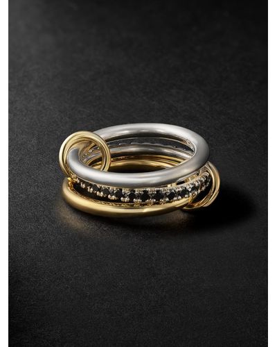 Spinelli Kilcollin Ring aus Gold und Silber mit Diamanten - Schwarz