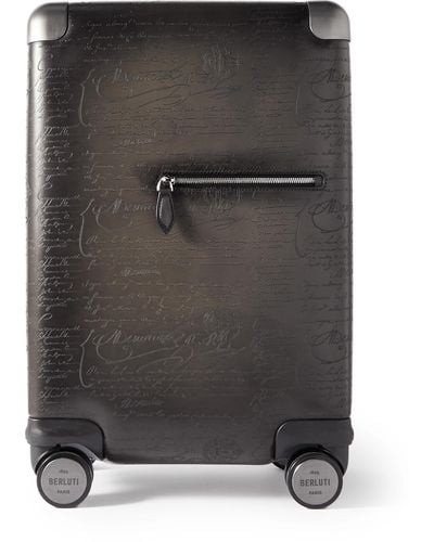 Berluti Formula 1005 Scritto Venezia Leather Suitcase - Gray