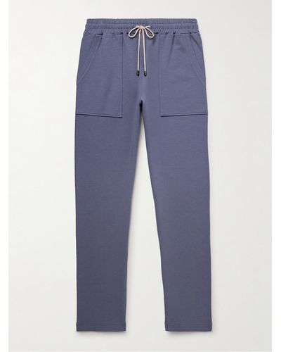 Zimmerli of Switzerland Straight-leg Stretch Modal And Cotton-blend Jersey Sweatpants - Blue