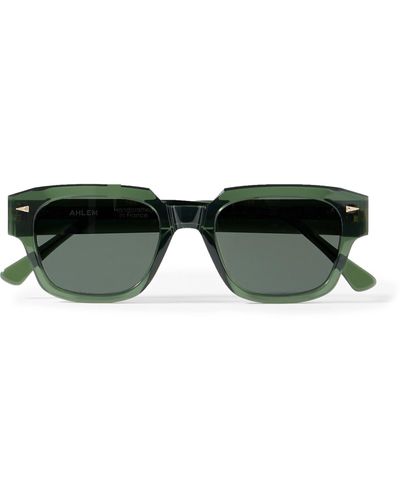 Ahlem Rivoli D-frame Acetate Sunglasses - Green
