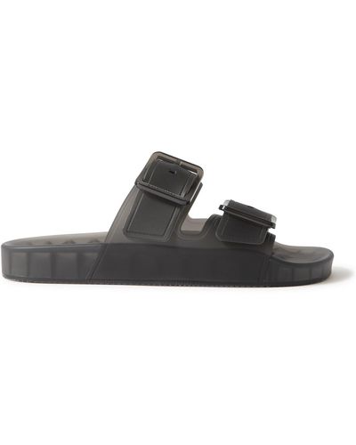 Balenciaga Mallorca Rubber Sandals - Black