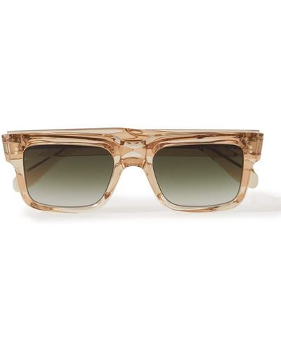 Cutler and Gross Sand Crystal D-frame Acetate Sunglasses - Natural