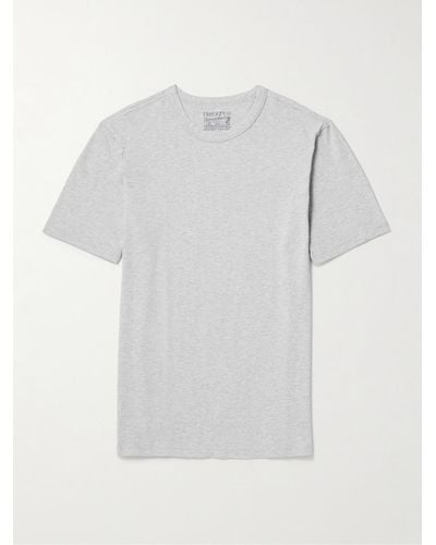 Faherty T-shirt in jersey di cotone biologico Sunwashed - Bianco