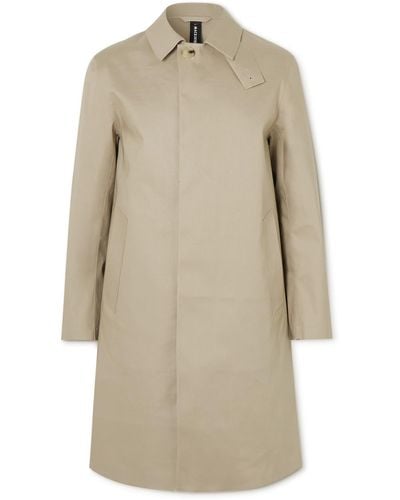 Mackintosh Oxford Bonded Cotton Trench Coat - Natural