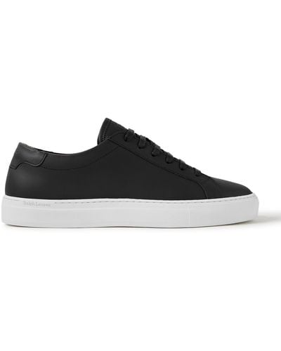 Polo Ralph Lauren Jermain Lux Matte-leather Sneakers - Black