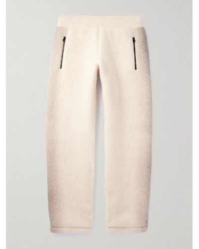Loro Piana Straight-leg Dégradé Cashmere-fleece Sweatpants - Natural