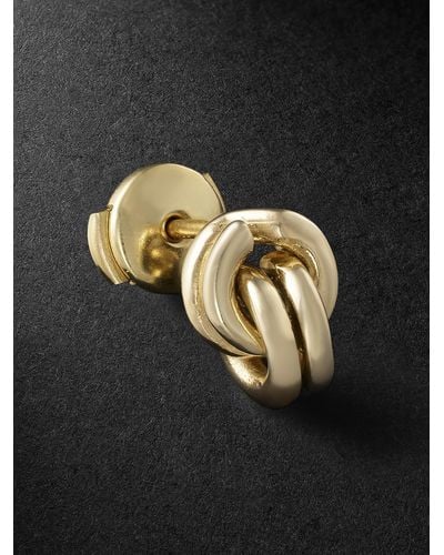 OUIE Keyring 14-karat Gold Single Earring - Black