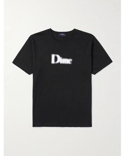 Dime Logo-print Cotton-jersey T-shirt - Black