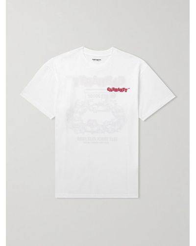 Carhartt T-Shirt aus Baumwoll-Jersey mit Logoprint - Weiß