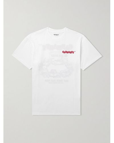 Carhartt Logo-print Cotton-jersey T-shirt - White