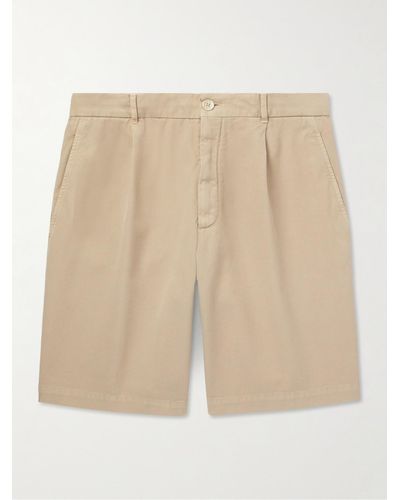 Brunello Cucinelli Shorts in twill di cotone - Neutro