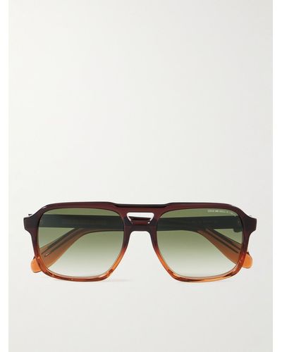 Cutler and Gross 1394 Aviator-style Acetate Sunglasses - Green