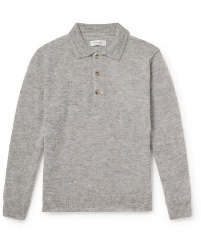 LE17SEPTEMBRE Knitted Polo Shirt - Gray
