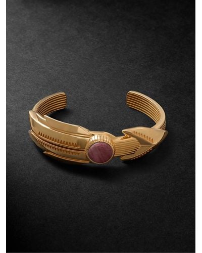 Jacques Marie Mage Natrona Limited Edition Gold Vermeil Mookaite Cuff - Black