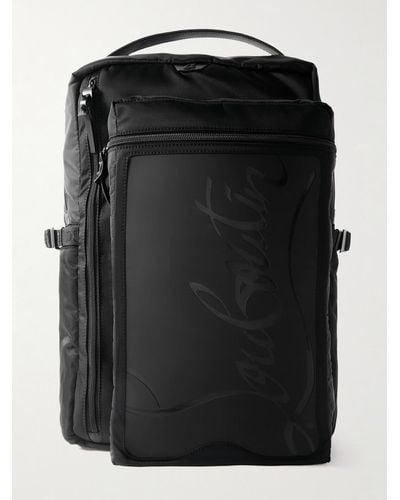 Christian Louboutin Loubideal Leather-trimmed Shell And Logo-debossed Rubber Backpack - Black