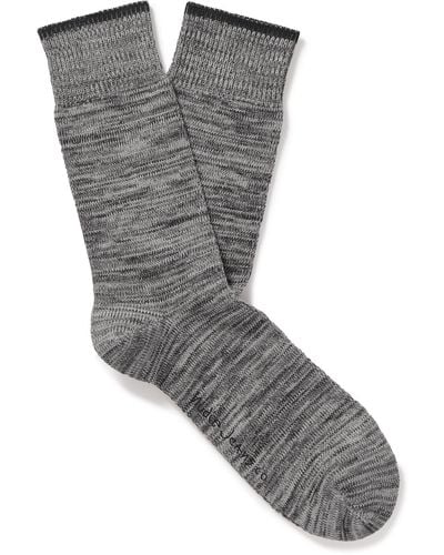 Nudie Jeans Rasmusson Organic Cotton-blend Socks - Gray