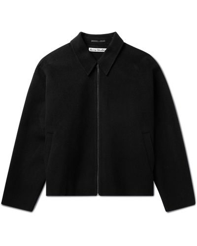 Acne Studios Doverio Wool-flannel Jacket - Black