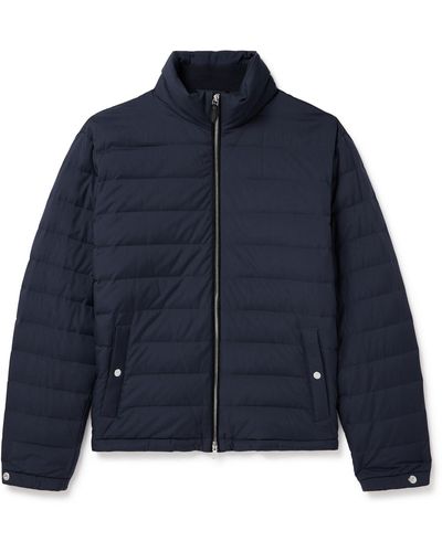 Dunhill Quilted Shell Down Jacket - Blue