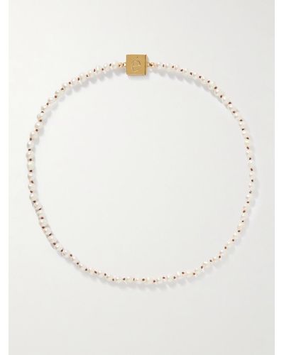 Eliou Bastian Gold-plated Freshwater Pearl Necklace - Natural