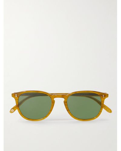 Garrett Leight Kinney Round-frame Acetate Sunglasses - Green