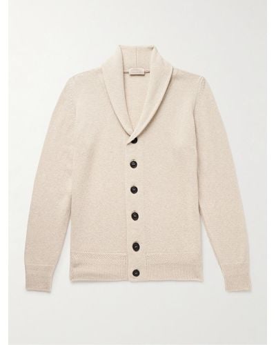 John Smedley Cullen Slim-fit Recycled-cashmere And Merino Wool-blend Cardigan - Natural