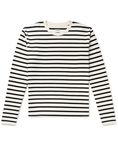 Kapital Printed Striped Cotton-jersey T-shirt - White