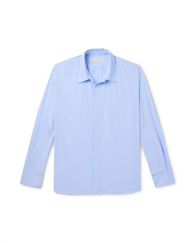 Umit Benan Cotton-poplin Shirt - Blue