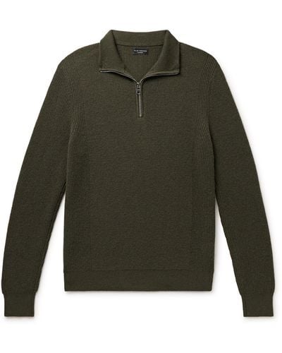 Club Monaco Cashmere Half-zip Sweater - Green