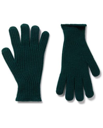MR P. Ribbed Wool Gloves - Green