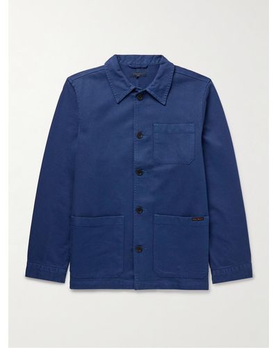 Nudie Jeans Barney Slim-fit Cotton-twill Jacket - Blue