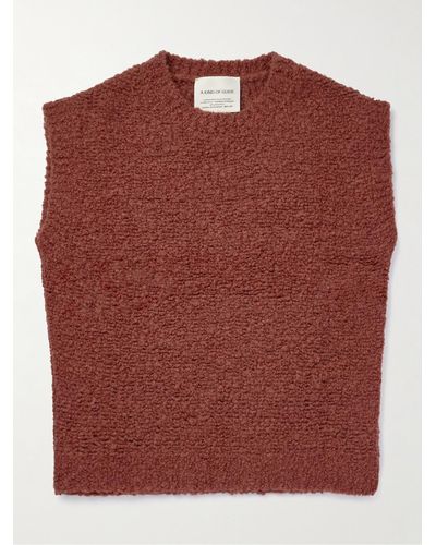 A Kind Of Guise Gilet in misto lana bouclé Lundur - Rosso