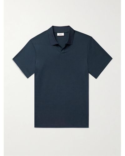 NN07 Paul 3525 Slim-fit Organic Cotton Polo Shirt - Blue