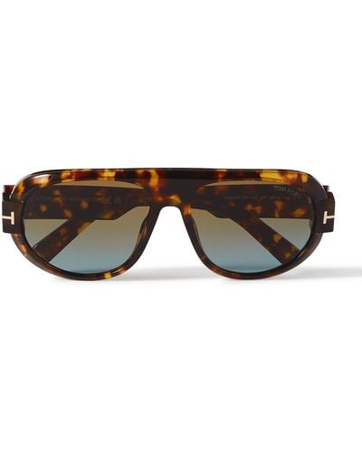 Tom Ford Blake-02 Aviator-style Tortoiseshell Acetate Sunglasses - Multicolor