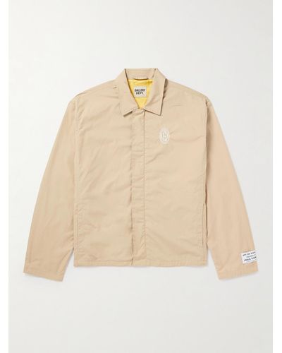GALLERY DEPT. Off Site Logo-embroidered Cotton And Silk-blend Jacket - Natural