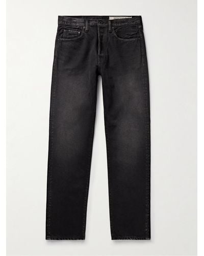 Kapital Slim-fit Straight-leg Stone-washed Jeans - Black