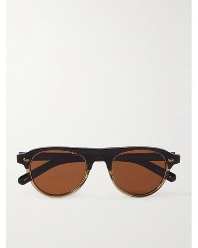 Mr. Leight Stahl Aviator-style Acetate Sunglasses - Brown