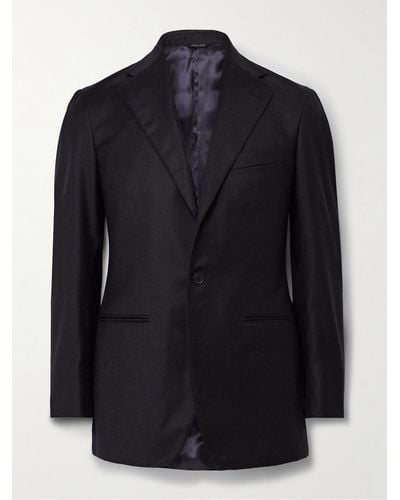 Saman Amel Wool And Cashmere-blend Felt Suit Jacket - Blue