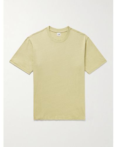 NN07 Adam 3266 Slub Linen And Cotton-blend Jersey T-shirt - Yellow